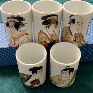 Authentic 70s Japanese Saki Cups in Box
